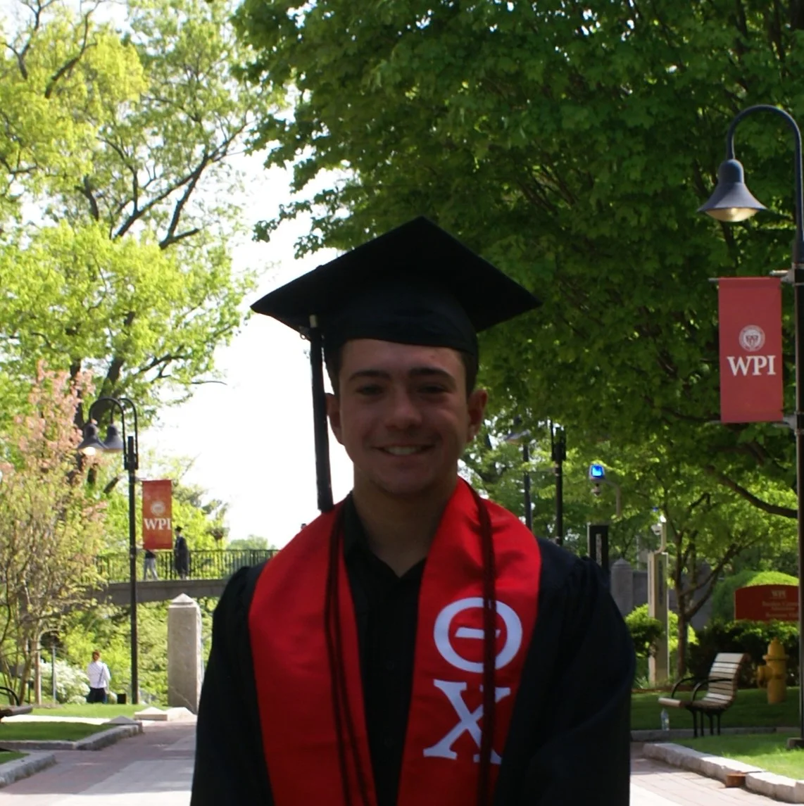 Cameron Robbins at WPI graduation